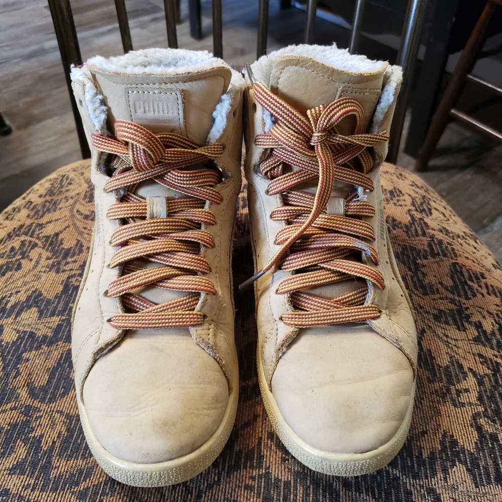 Puma high cut leather sneakers